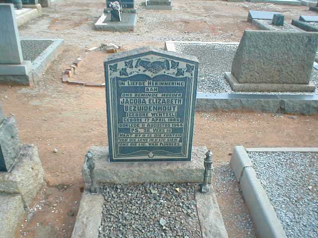 BEZUIDENHOUT Jacoba Elizabeth nee WENTZEL 1886-1944