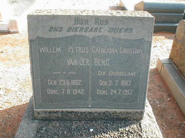 BERG Willem Petrus, van der 1862-1942 &amp; Catherina Christina GROBBELAAR 1867-1957