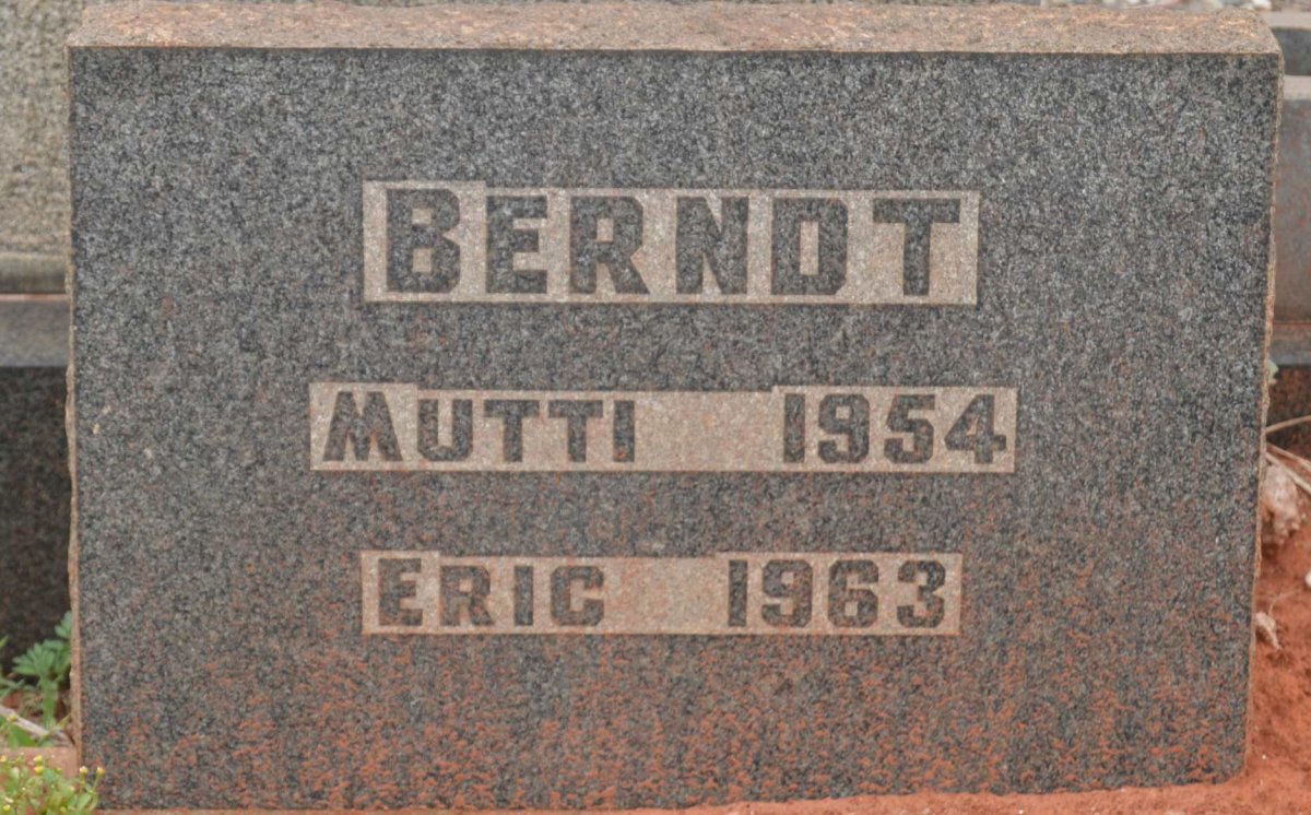 BERNDT Eric -1963 &amp; Mutti -1954