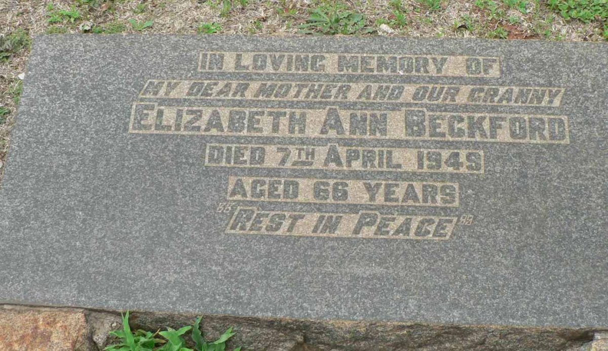 BECKFORD Elizabeth Ann -1949