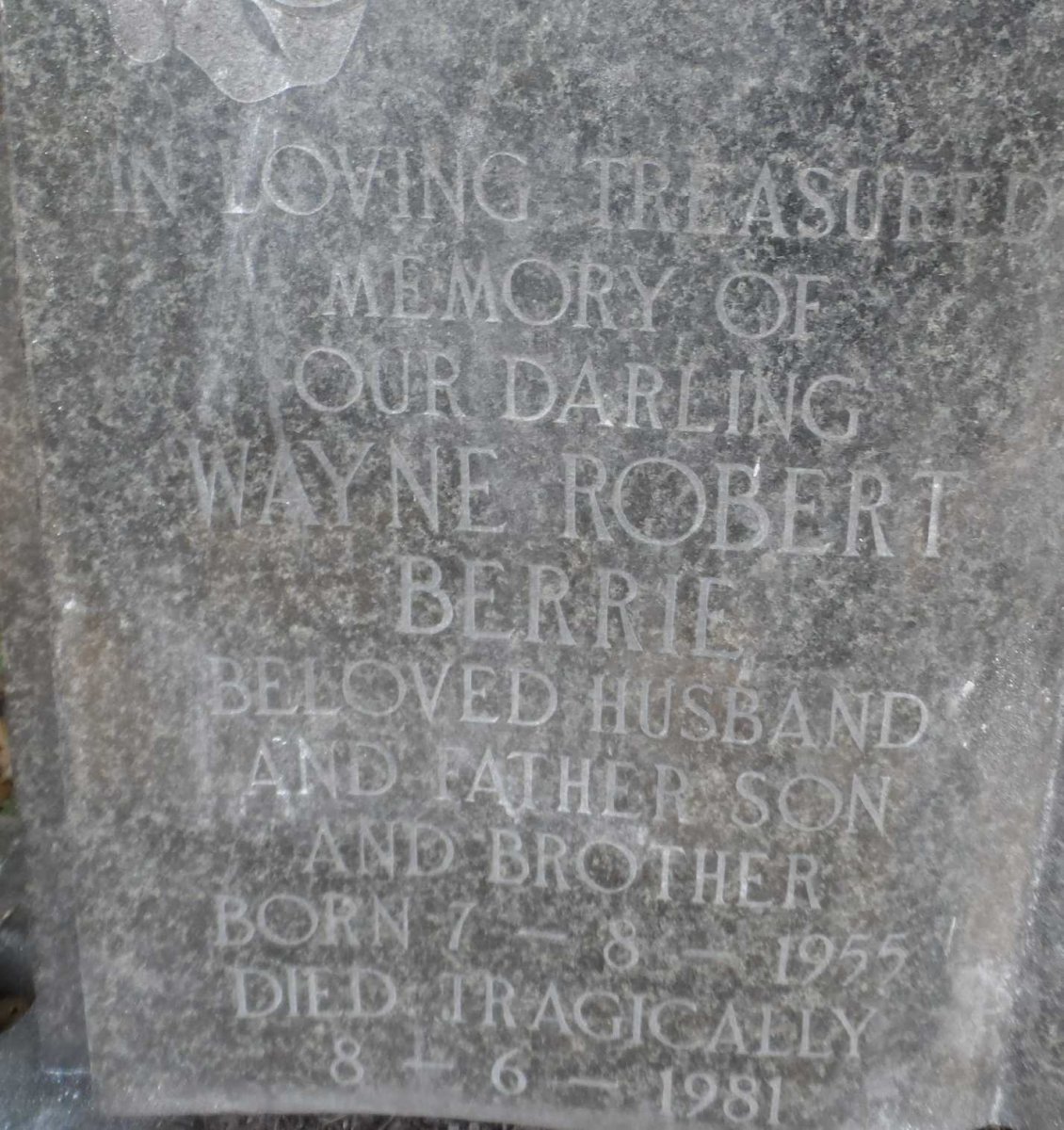 BERRIE Wayne Robert 1955-1981
