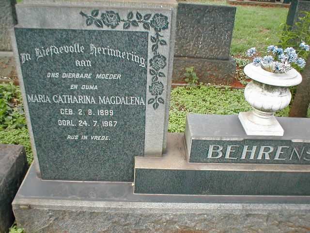 BEHRENS Maria Catharina Magdalena 1889-1967