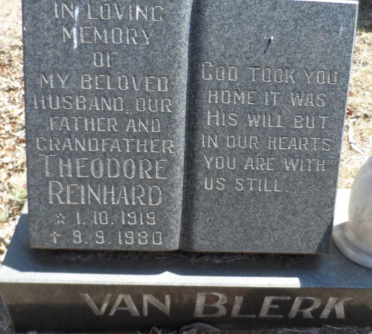 BLERK Theodore Reinhard, van 1919-1980