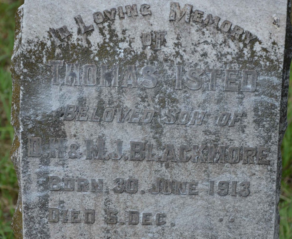 BLACKMORE Thomas 1913-1913