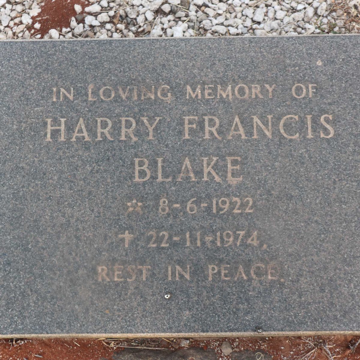 BLAKE Harry Francis 1922-1974