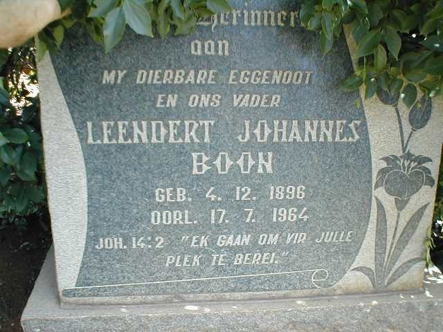 BOON Leendert Johannes 1896-1964