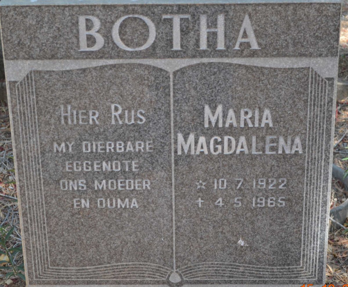 BOTHA Maria Magdalena 1922-1965