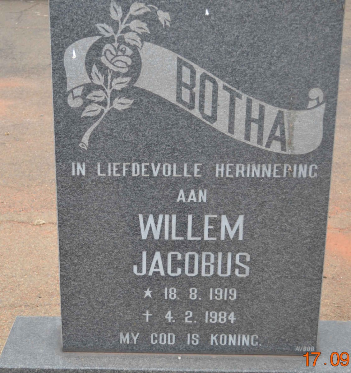 BOTHA Willem Jacobus 1919-1984