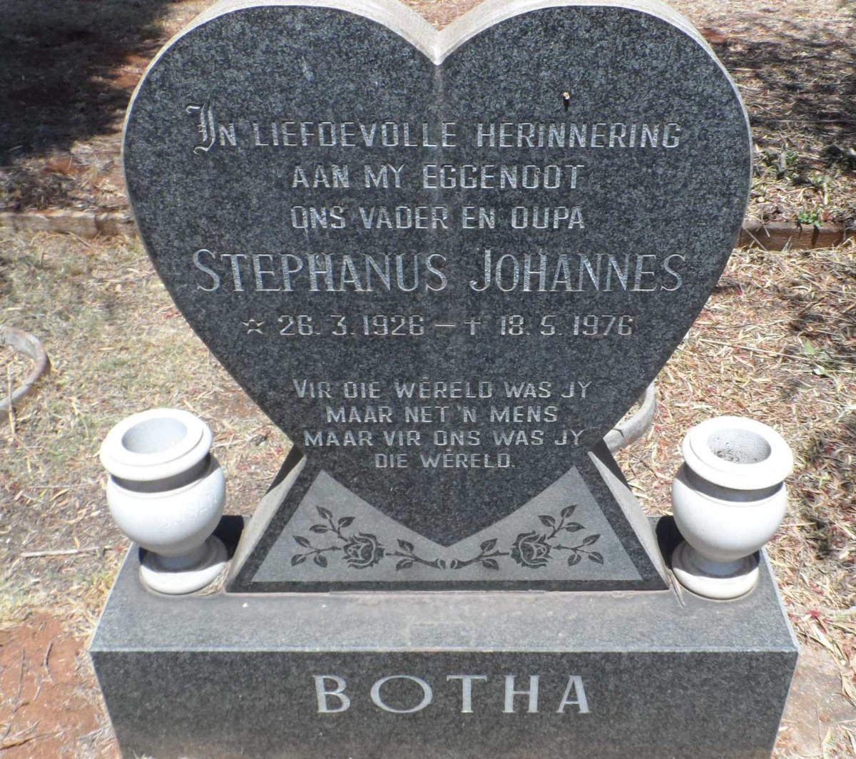 BOTHA Stephanus Johannes 1926-1976