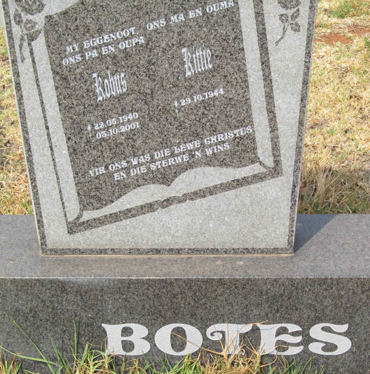 BOTES Kobus 1940-2001 &amp; Kittie 1944-