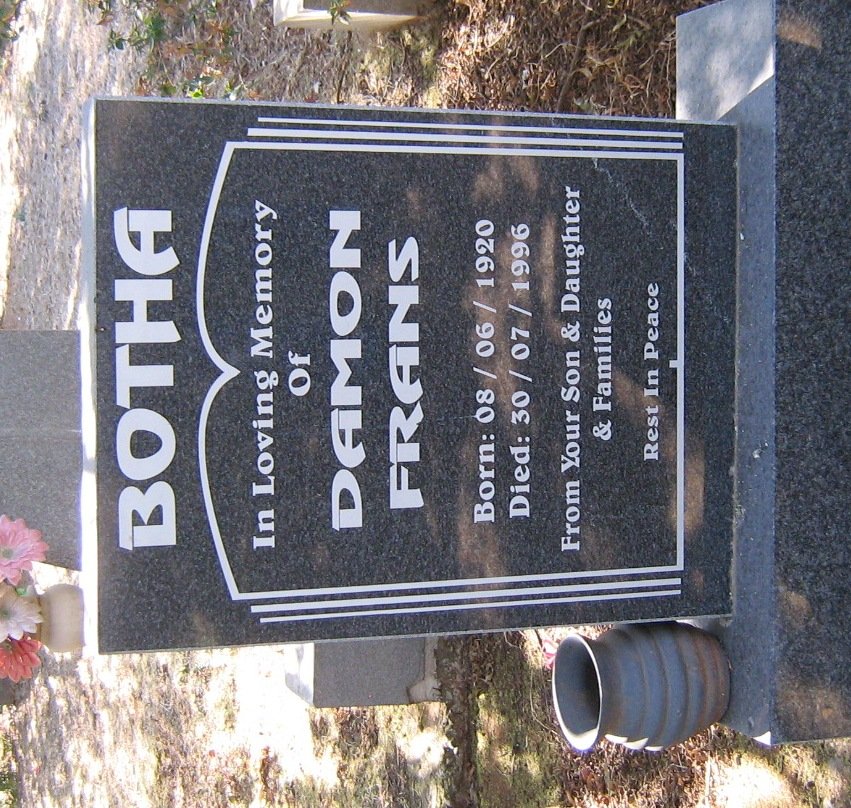 BOTHA Damon Frans 1920-1996