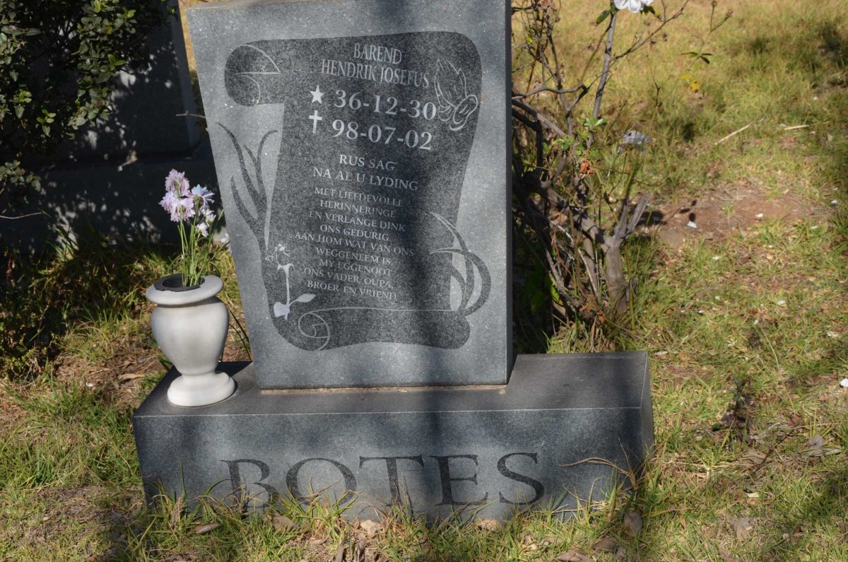 BOTES Barend Hendrik Josefus 1936-1998