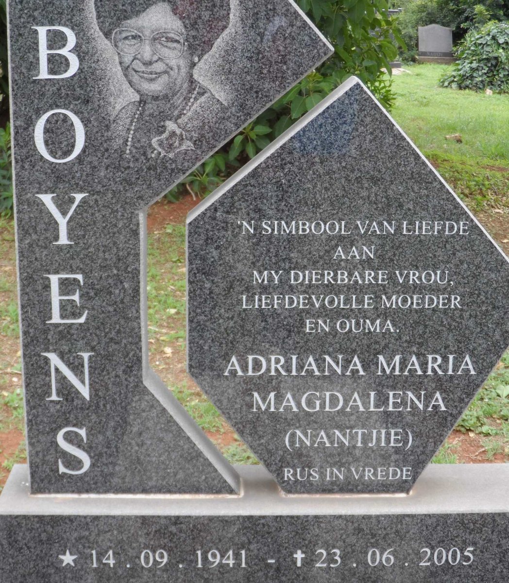 BOYENS Adriana Maria Magdalena 1941-2005