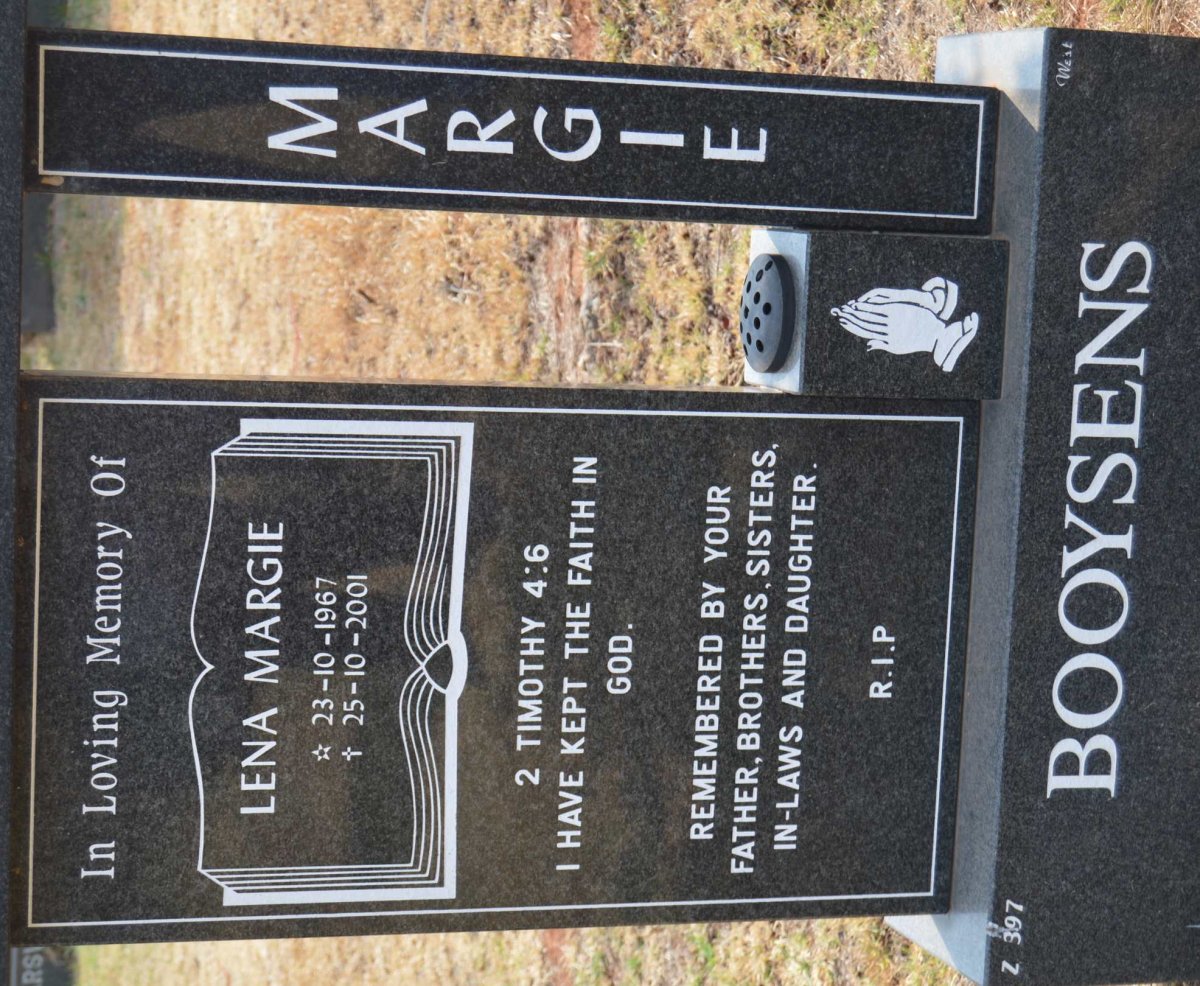 BOOYSENS Lena Margie 1967-2001