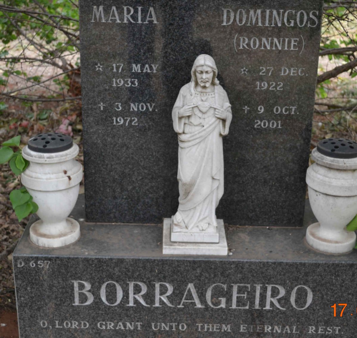BORRAGEIRO Domingos 1922-2001 &amp; Maria 1933-1972