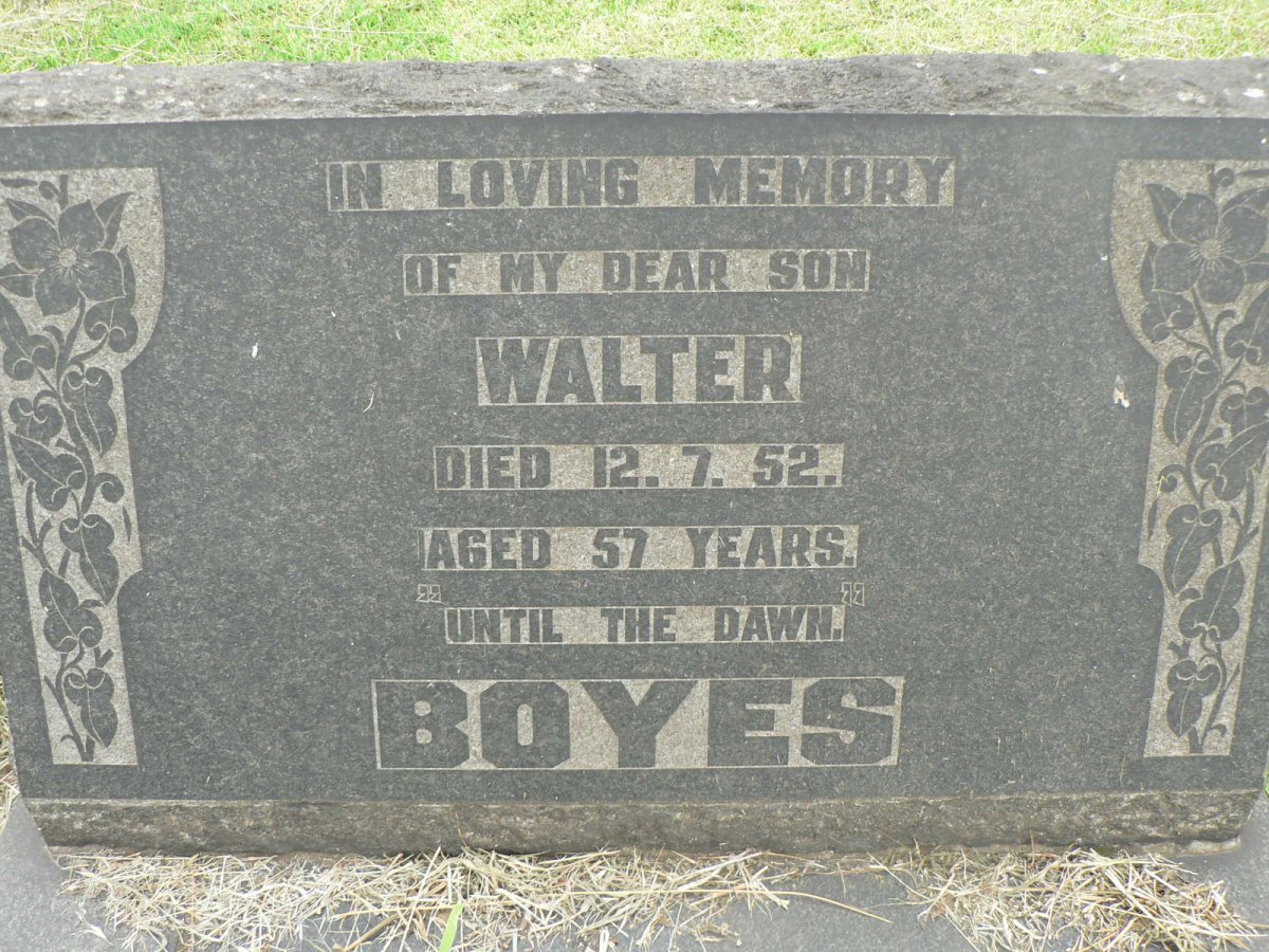 BOYES Walter -1952