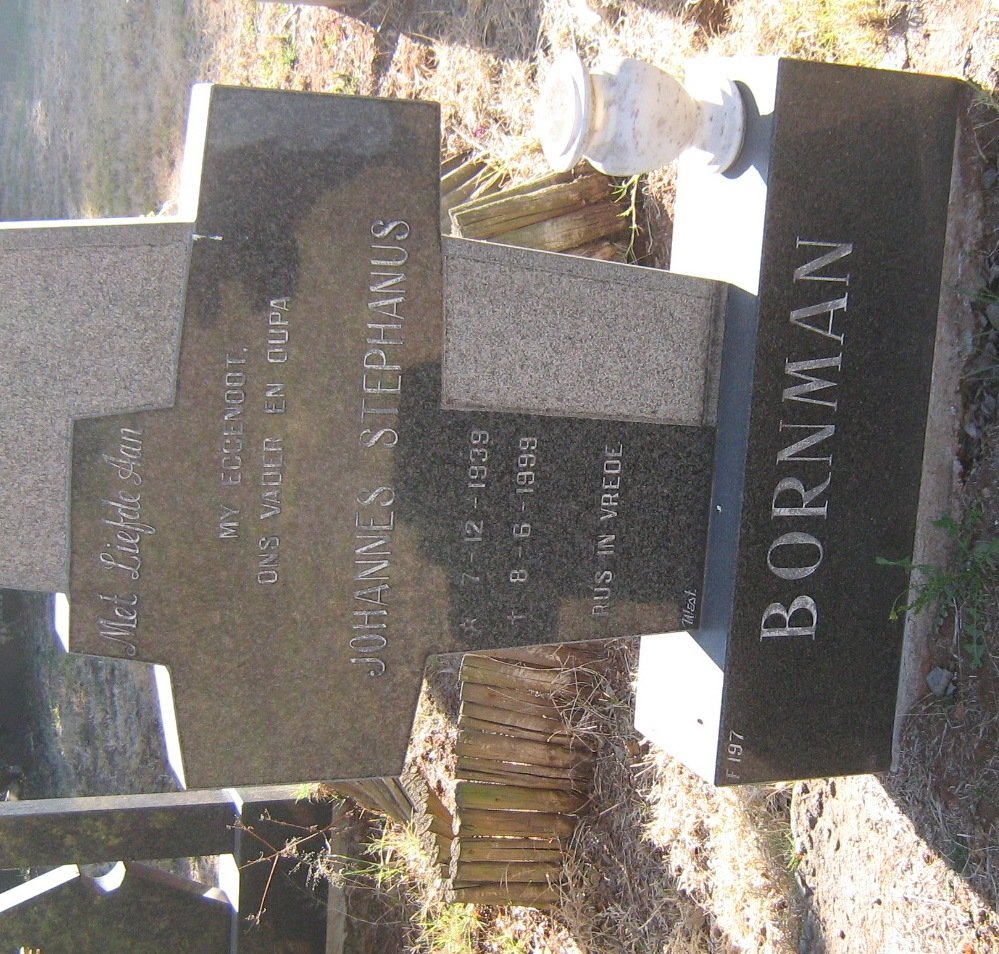 BORNMAN Johannes Stephanus 1939-1999