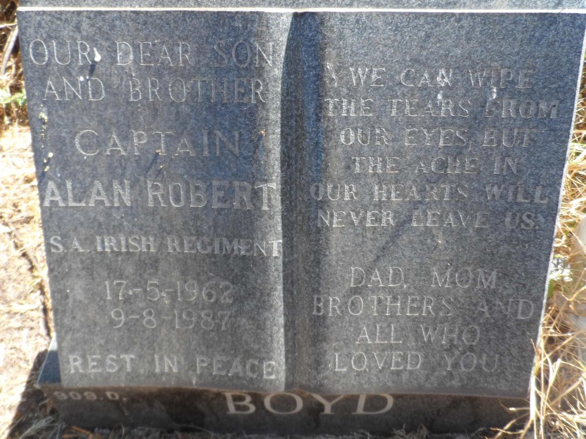 BOYD Alan Robert 1962-1987