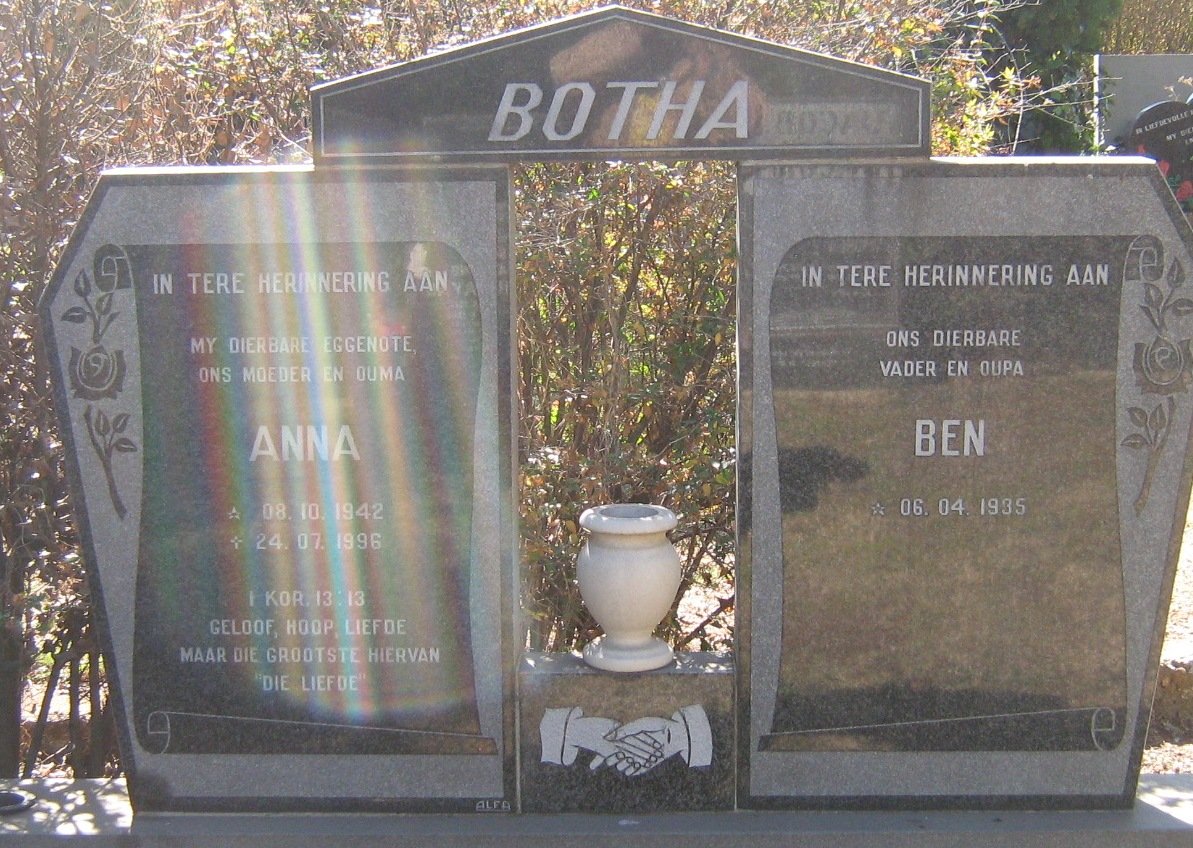 BOTHA Ben 1935- &amp; Anna 1942-1996