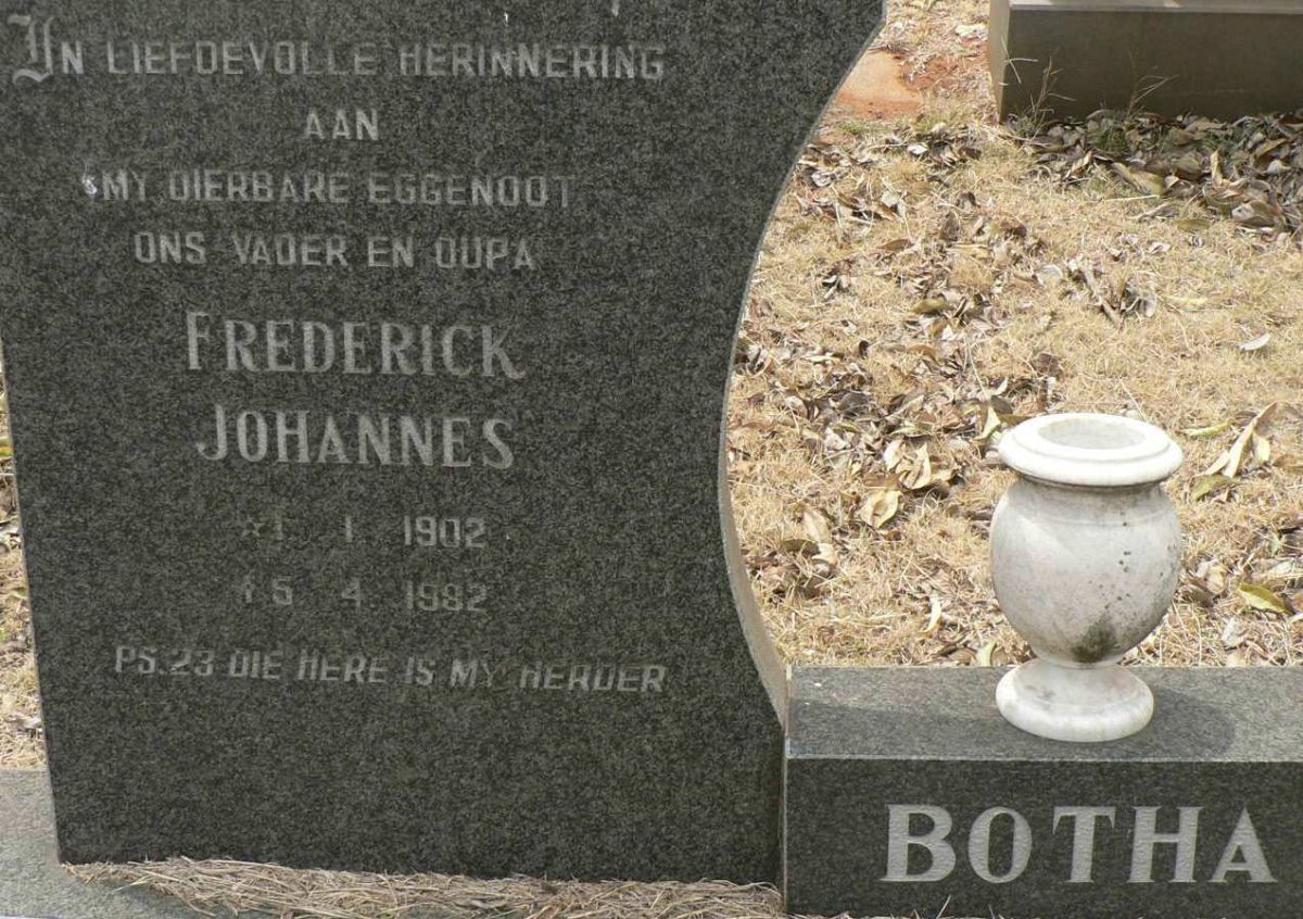 BOTHA Frederick Johannes 1902-1982