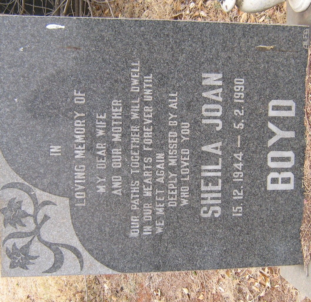 BOYD Sheila Joan 1944-1990