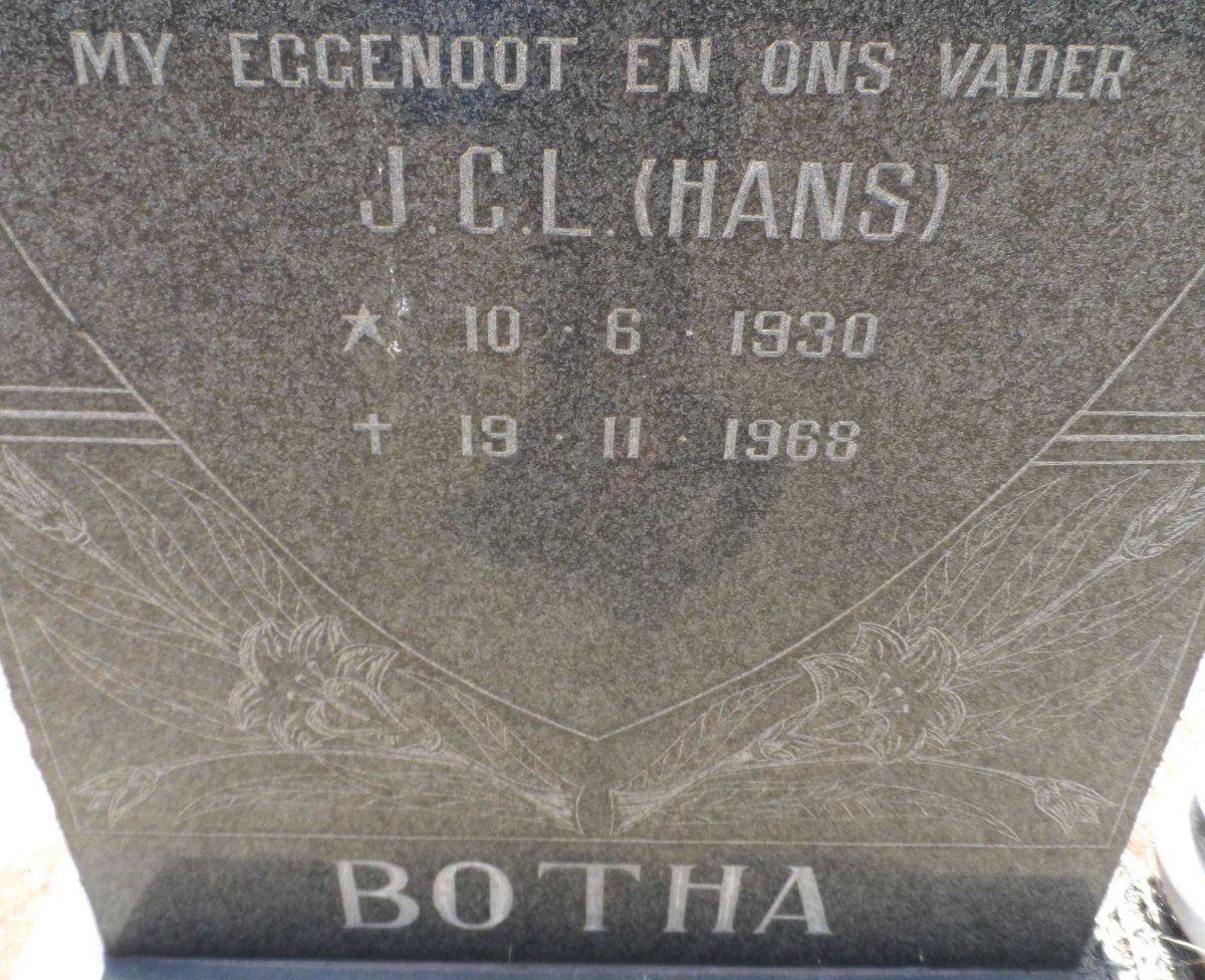 BOTHA J.C.L. 1930-1968