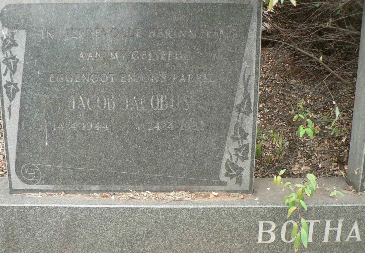 BOTHA Jacob Jacobus 1944-1982