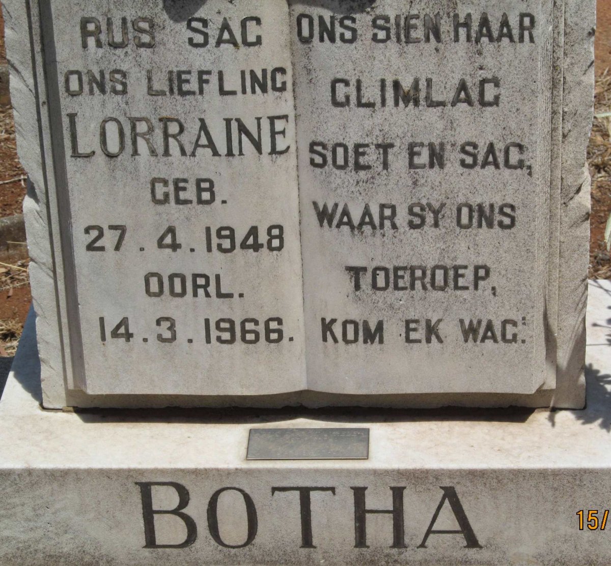 BOTHA Lorraine 1948-1966
