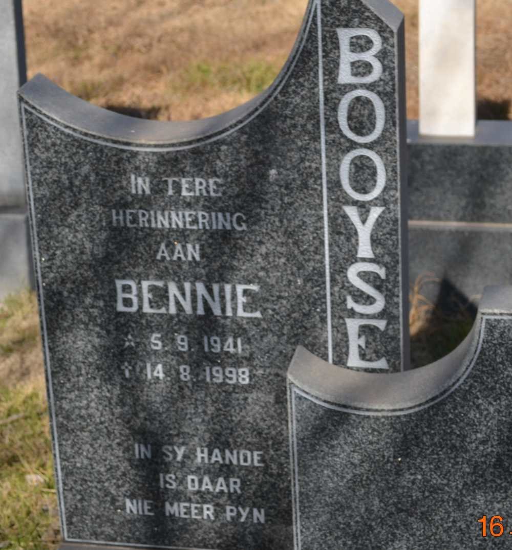 BOOYSE Bennie 1941-1998