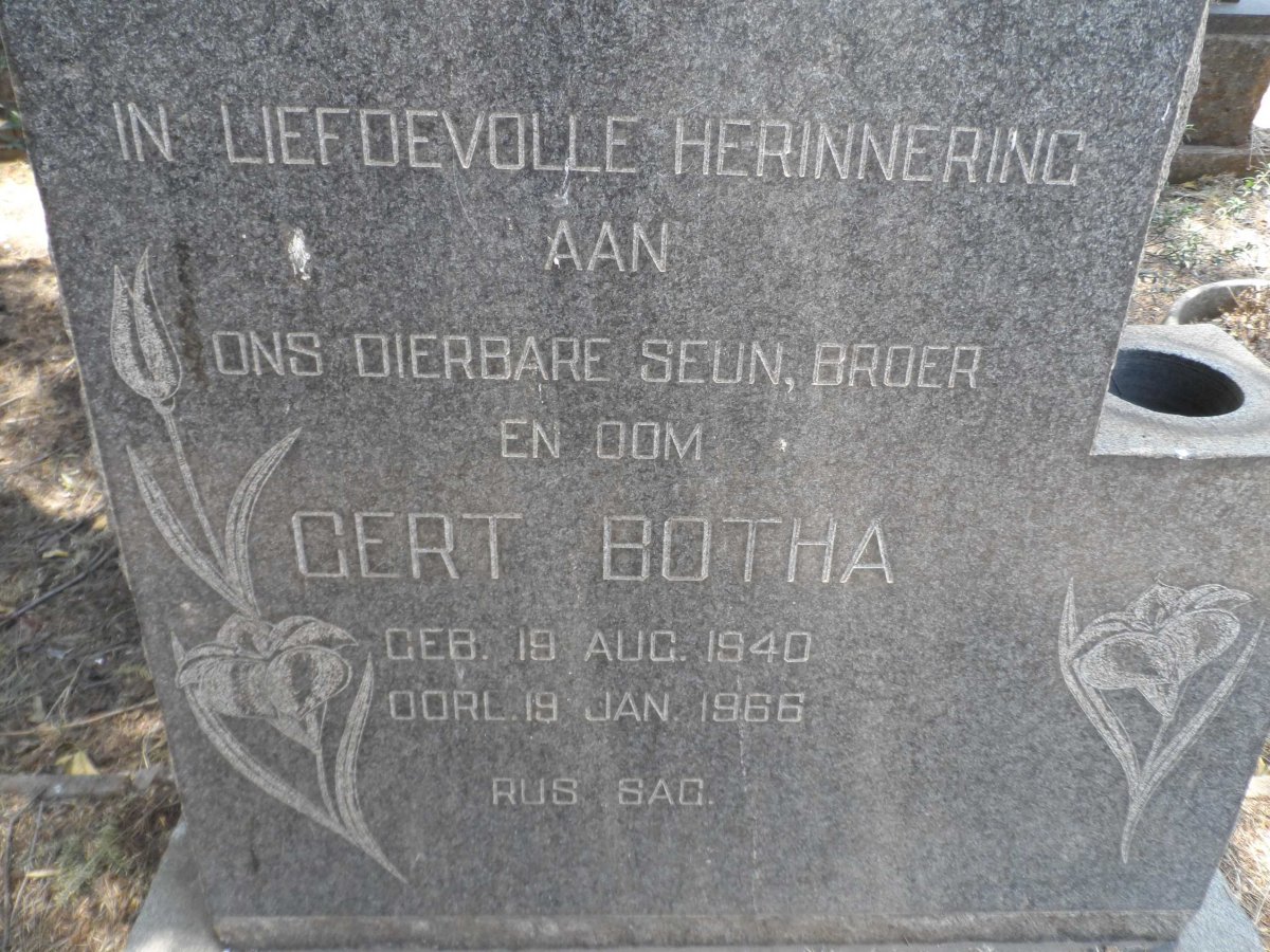 BOTHA Gert 1940-1966