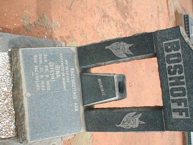 BOSHOFF Rina nee STEYN 1932-1963