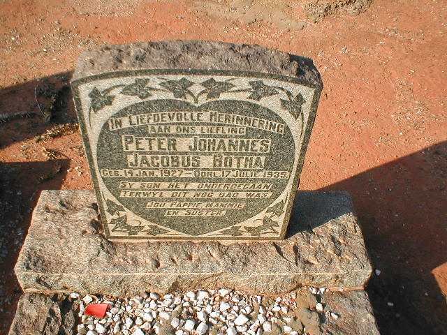 BOTHA Peter Johannes Jacobus 1927-1939