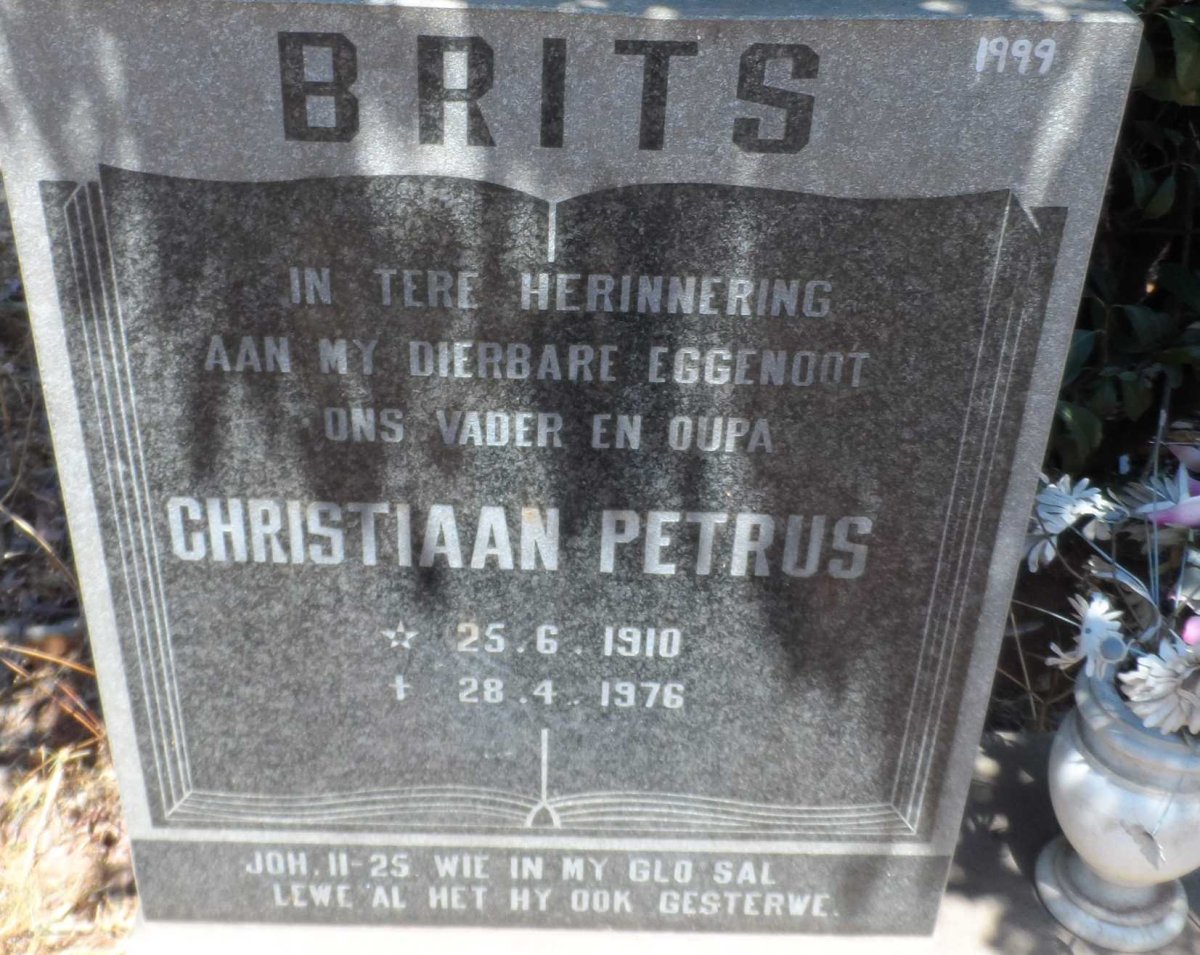 BRITS Christiaan Petrus 1910-1976