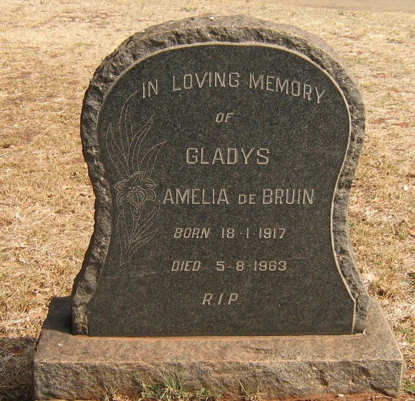 BRUIN Gladys Amelia, de 1917-1963