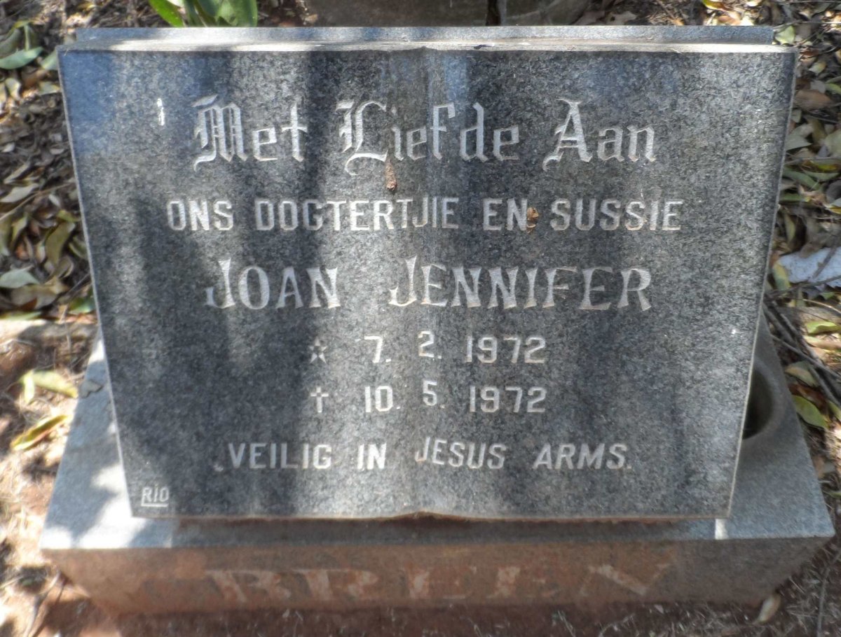 BREEN Joan Jennifer 1972-1972