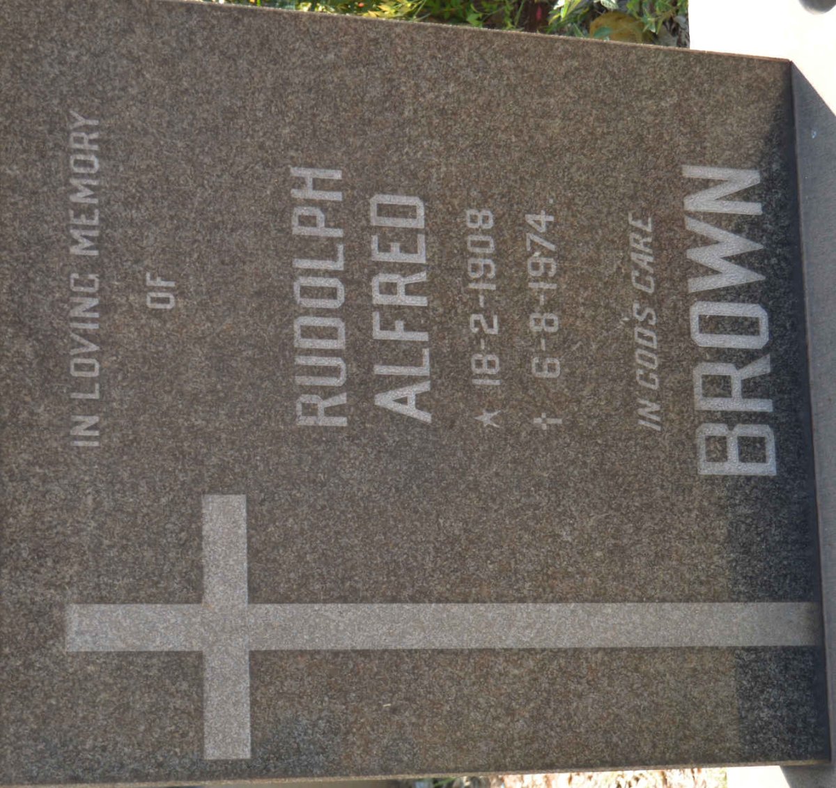 BROWN Rudolph Alfred 1908-1974