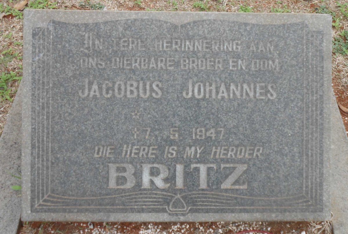 BRITZ Jacobus Johannes -1947