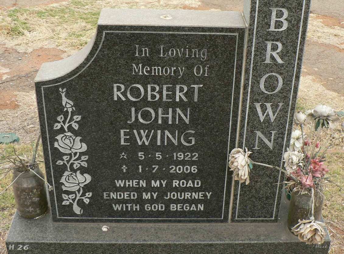 BROWN Robert John Ewing 1922-2006
