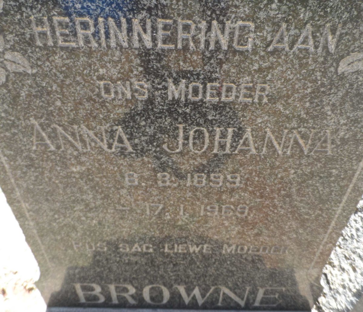 BROWNE Anna Johanna 1899-1969