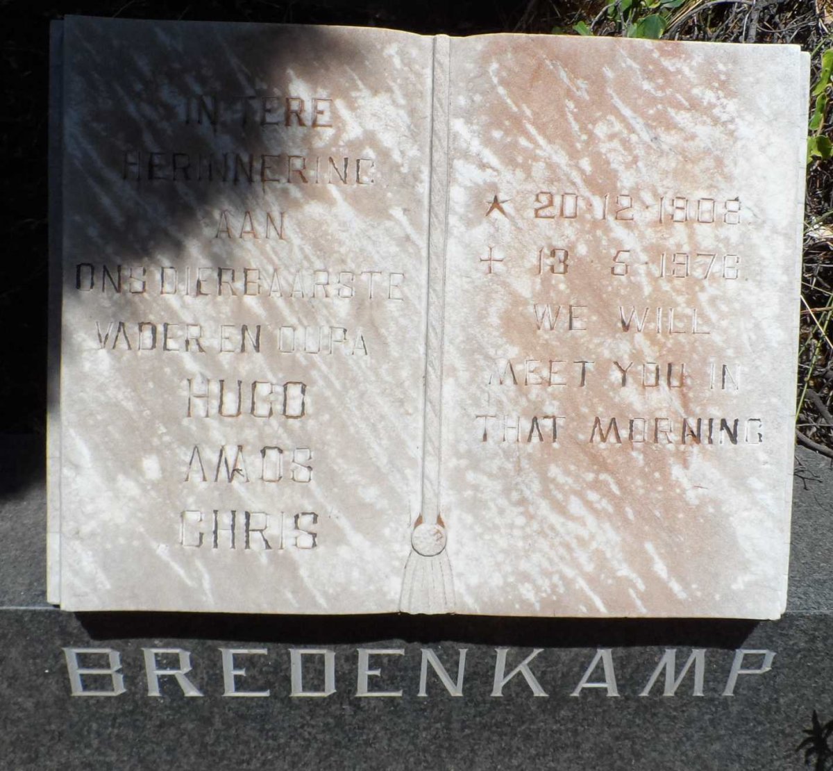BREDENKAMP Hugo Amos Chris 1908-1976