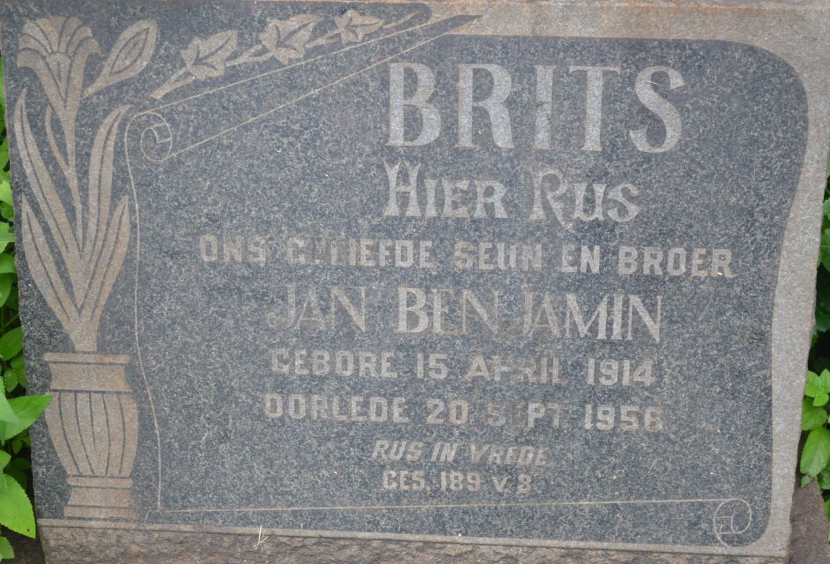 BRITS Jan Benjamin 1914-1956