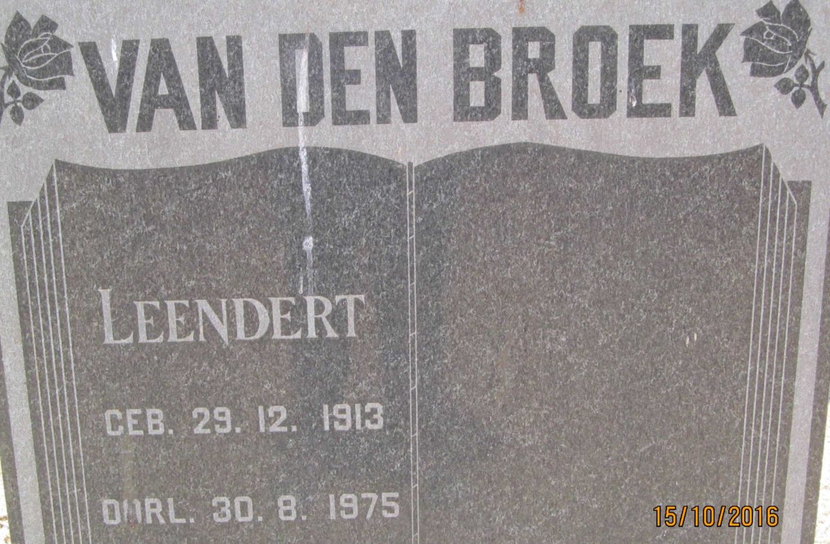 BROEK Leendert, van den 1913-1975