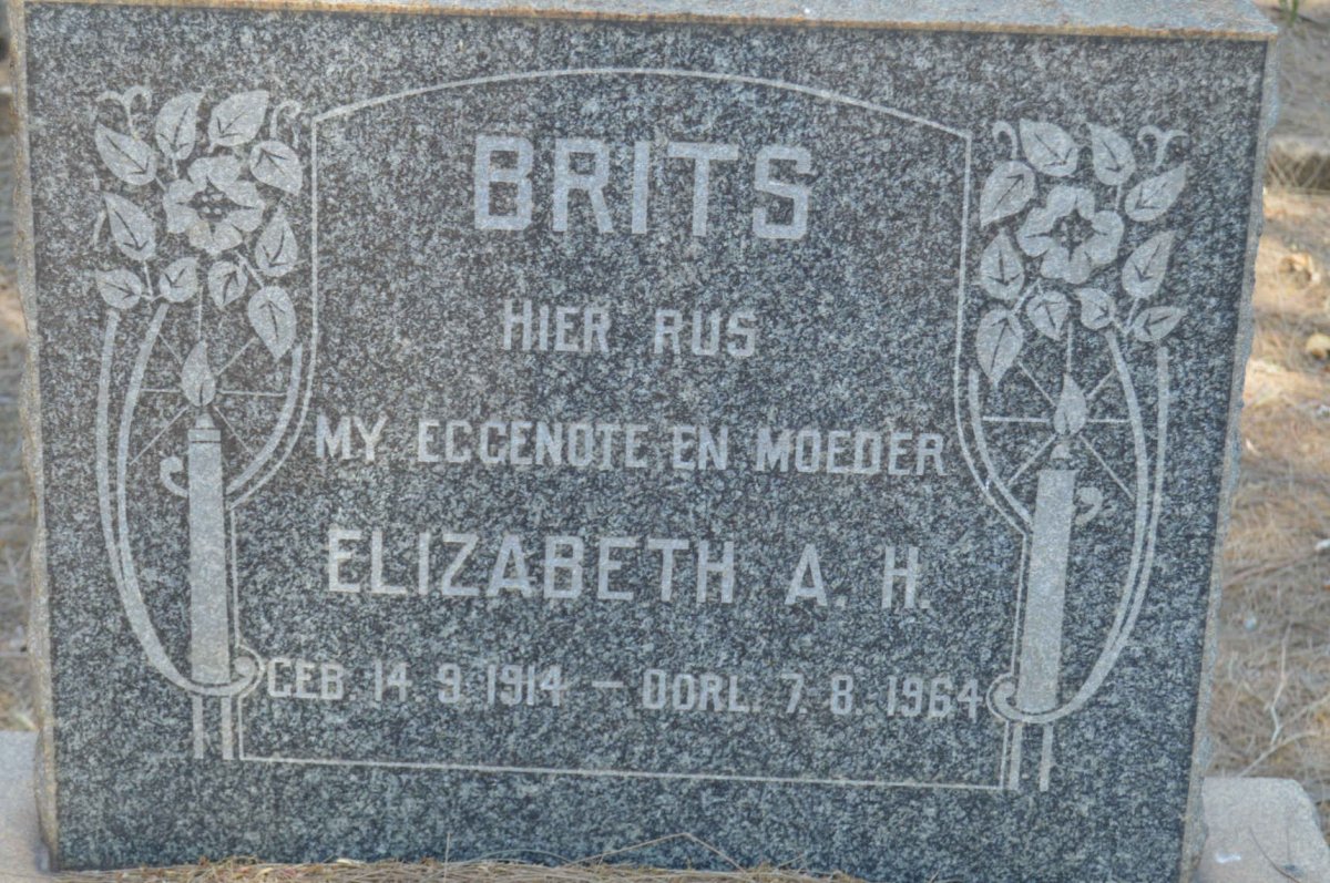 BRITS Elizabeth A.H. 1914-1964