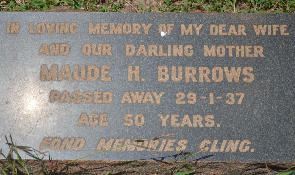 BURROWS Maude H. -1937