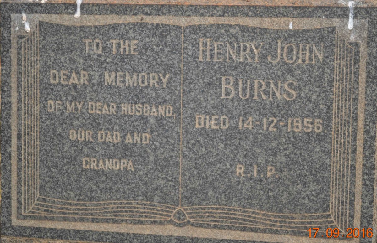 BURNS Henry John -1956