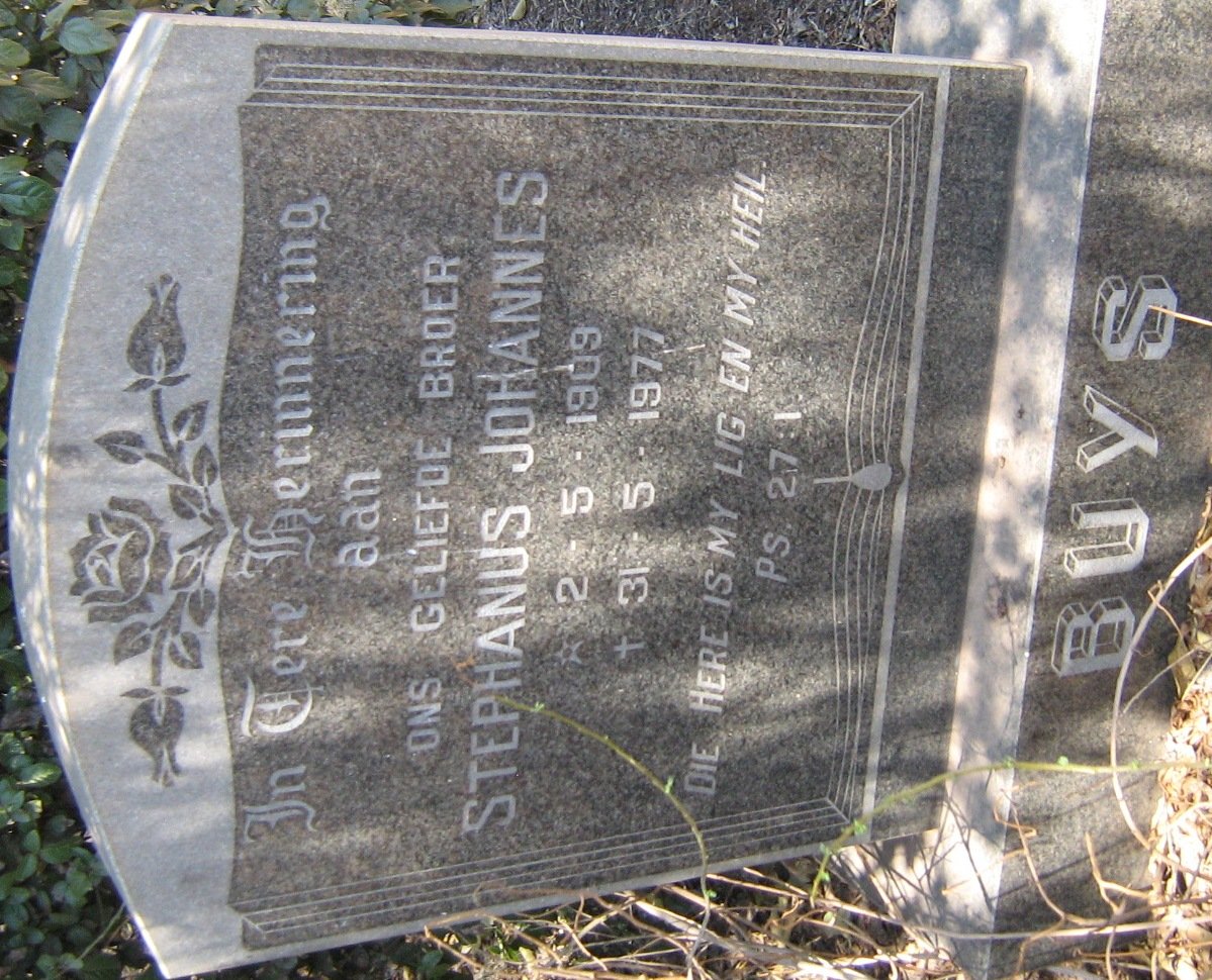 BUYS Stephanus Johannes 1909-1977