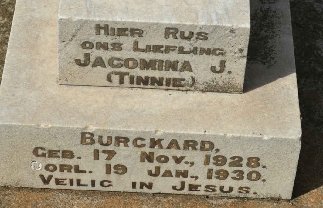 BURCKARD Jacomina J. 1928-1930