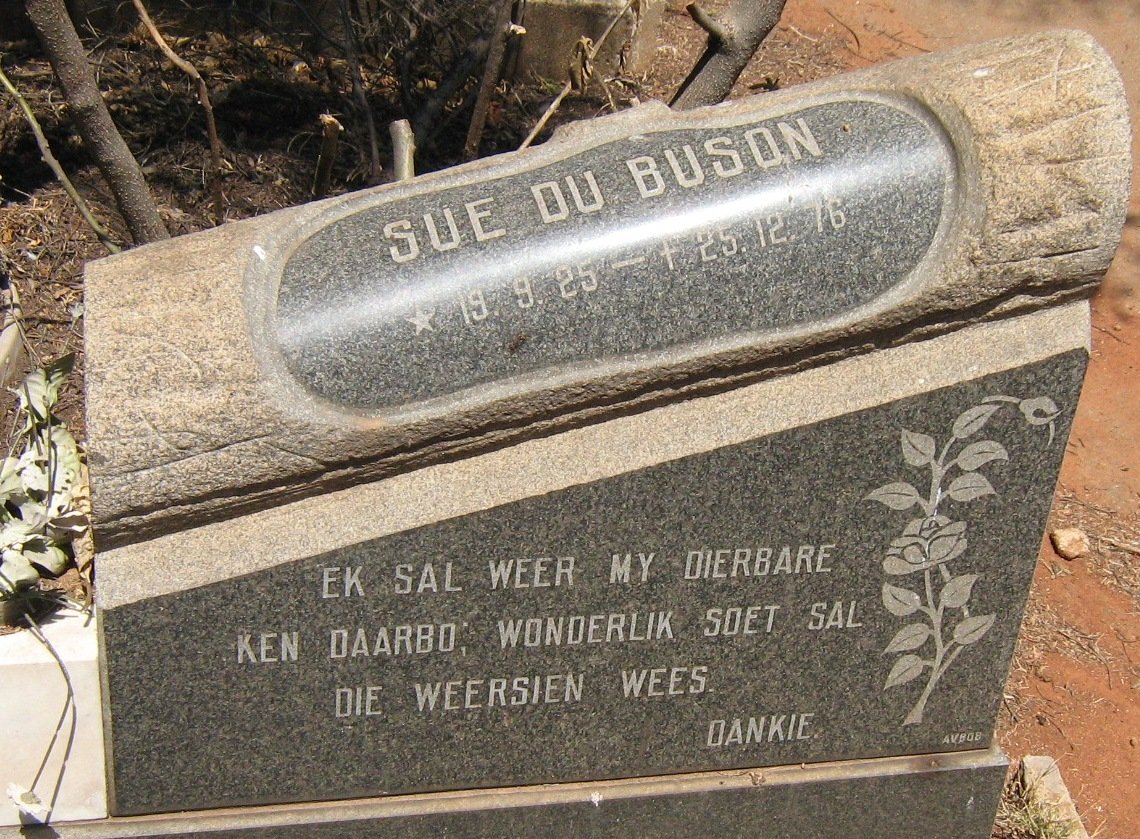 BUSON Sue, du 1925-1976