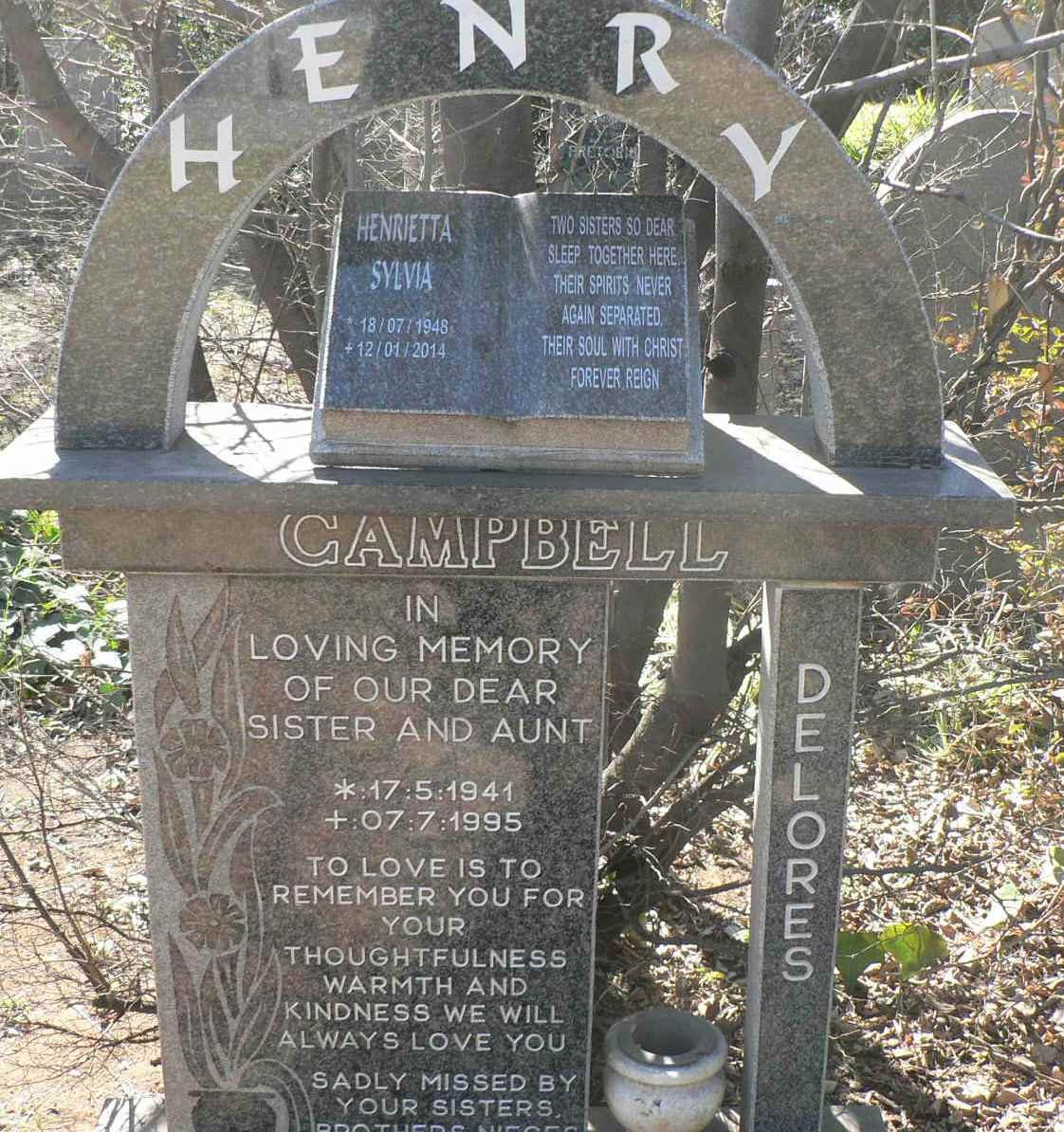 CAMPBELL Delores 1941-1995 :: HENRY Henrietta Sylvia 1948-2014