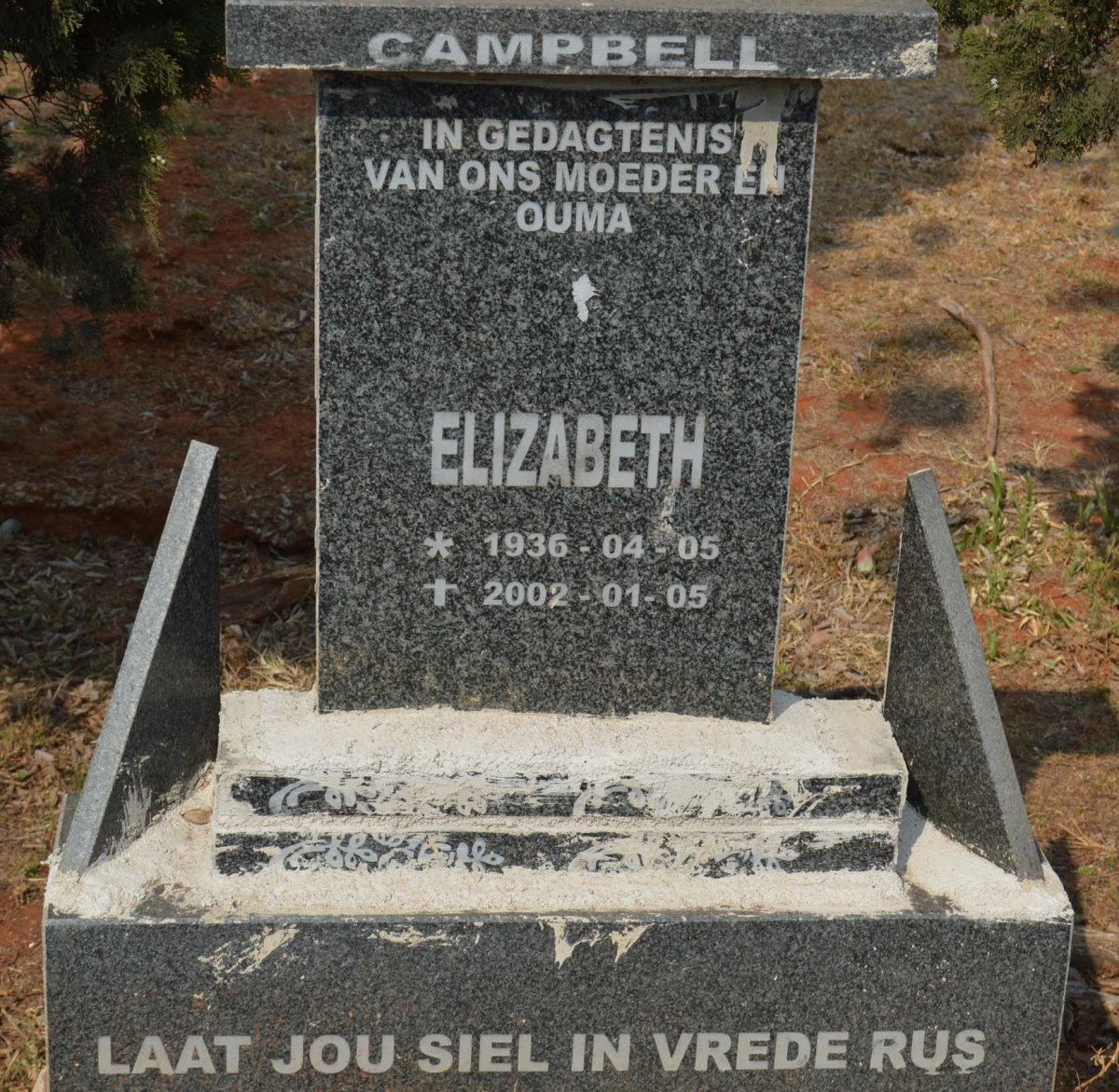 CAMPBELL Elizabeth 1936-2002